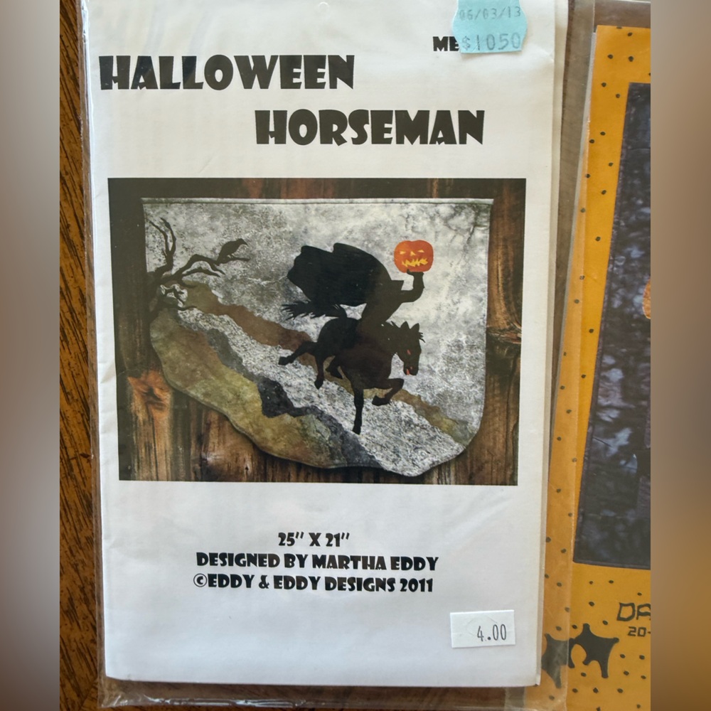 Eddy & Eddy “Halloween Horseman” Quilt Pattern by Martha Eddy 2011‎ Sealed